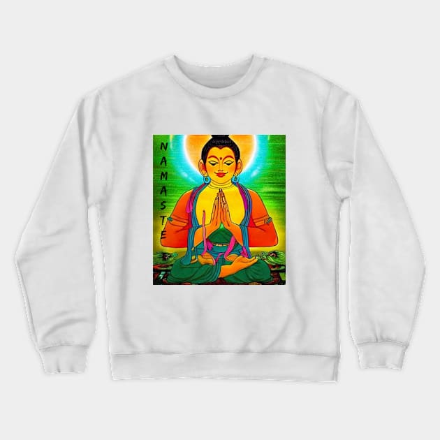 Namasté Meditación Crewneck Sweatshirt by ShadowCarmin